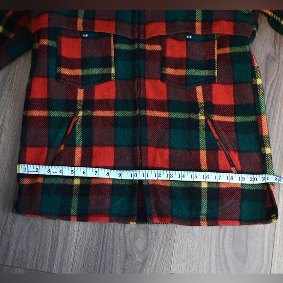 VTG Johnson Woolen Mills Jacket Mens M 60s Tartan Plaid Hunting Mackinaw Wool - Picture 12 of 15